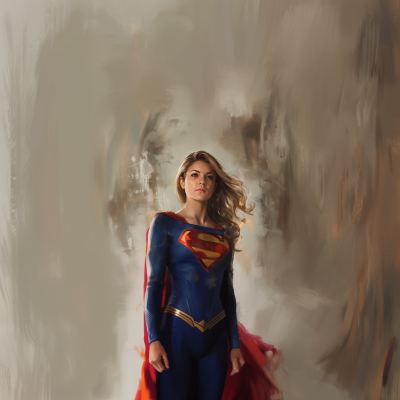 Realistic Supergirl Illustration