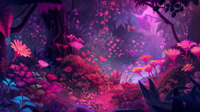 Floral Dream Cartoon Background