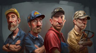 Plumber Caricature Characters