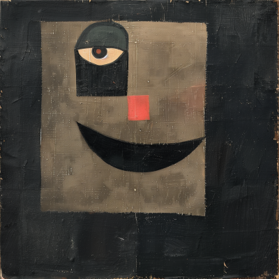 Winking and Smiling Black Square