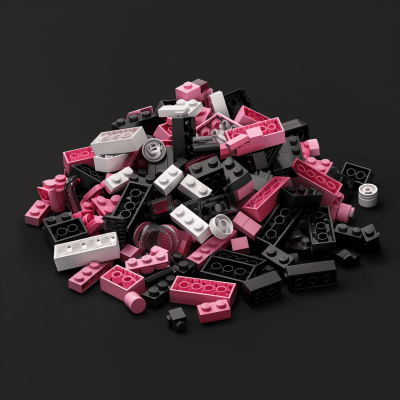 Colorful LEGO Bricks Scene