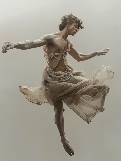 Artistic Interpretation of a Dancer in Baroque Style