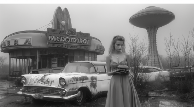 Ronald McDonald at Abstract Alien Diner