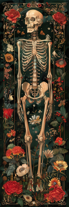 Anatomy Skeleton Apothecary Illustration Bookmark