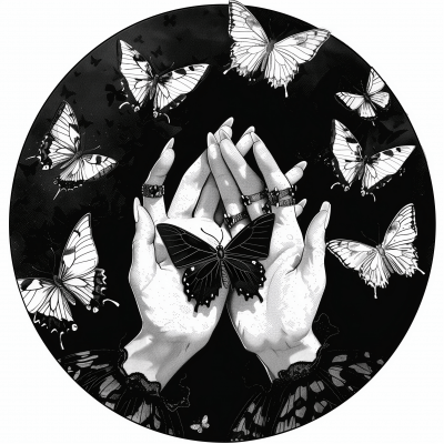 Witchy Hands with Butterflies