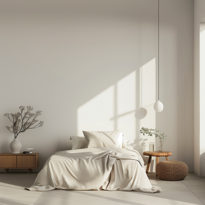 Minimalist Bedroom in the Daylight