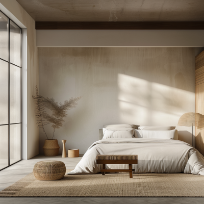 Minimalist Bedroom Daylight Shot