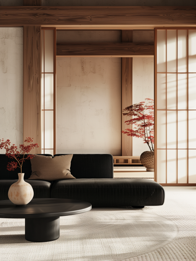 Minimalistic Japanese Living Room