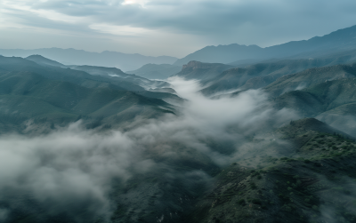 Cinematic Foggy Mexican Mountains