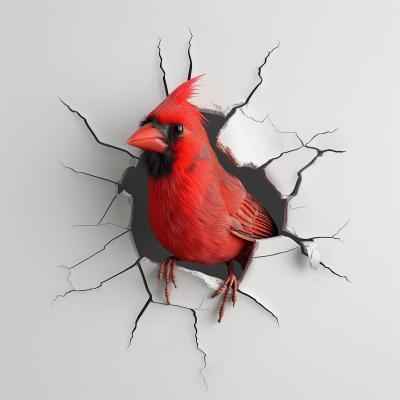 Emerging Cardinal Bird