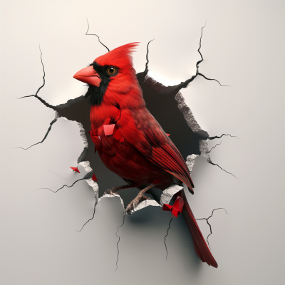 Emerging Cardinal Bird