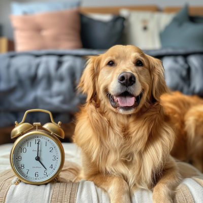 Cute Dog with Timer
