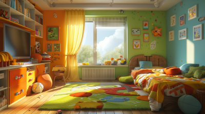 Bright Kids Room Illustration