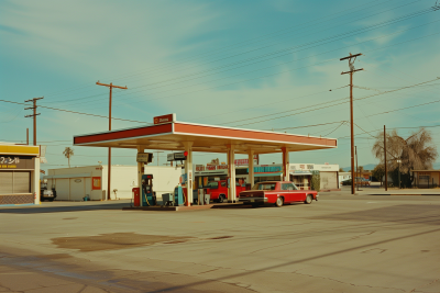 Atmospheric Gas Station in 1990’s Bakersfield, California