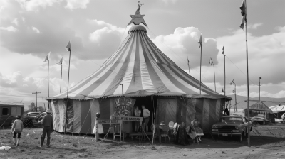 Vintage Carnival Freakshow Tent