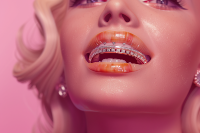 Celebrity With Diamond Grill Illustration