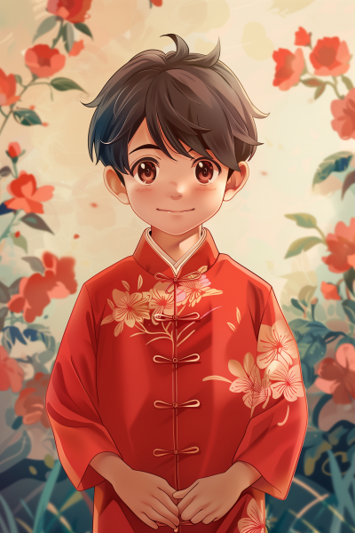 Traditional Chinese Boy Portrait