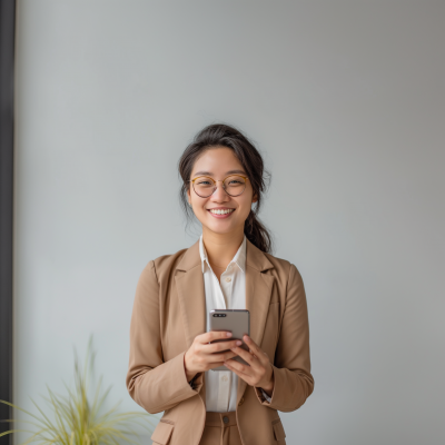 Asian Business Woman with Phone