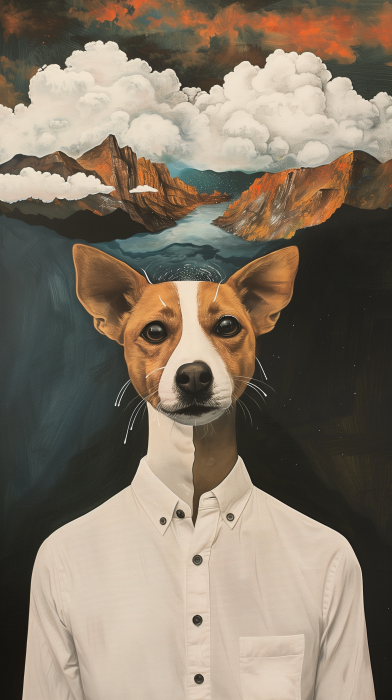 Surreal Jack Russel Terrier Painting