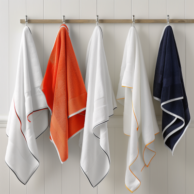 Beach Towels Hanging in a Row