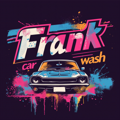 Artsy Frank Car Wash Logo