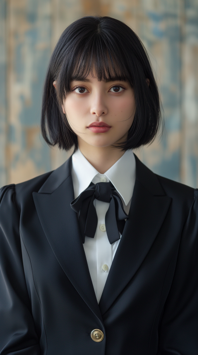 Youthful Japanese Schoolgirl Portrait