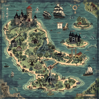 Illustrated Map of Kaboom Island