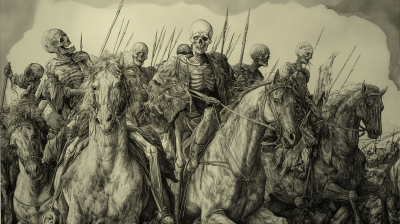 Scary Dead Man Army on Horses