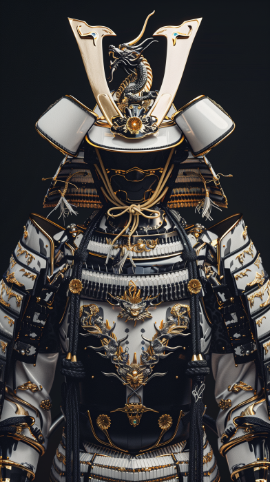 Japanese Samurai Armor with Futuristic Twist