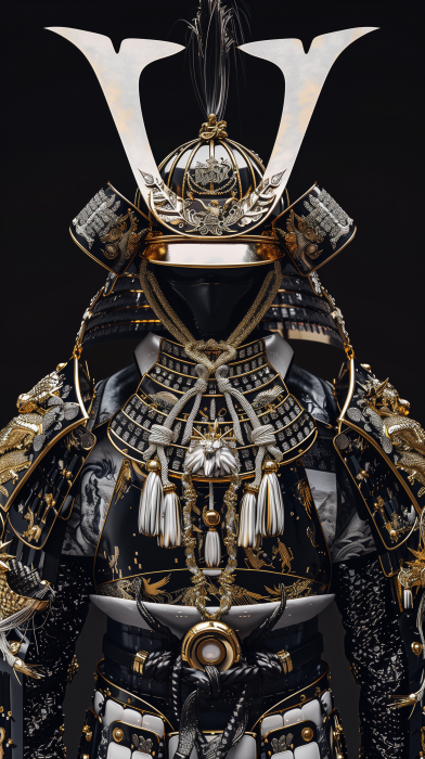 Japanese Samurai Armor with Dragons and Phoenixes