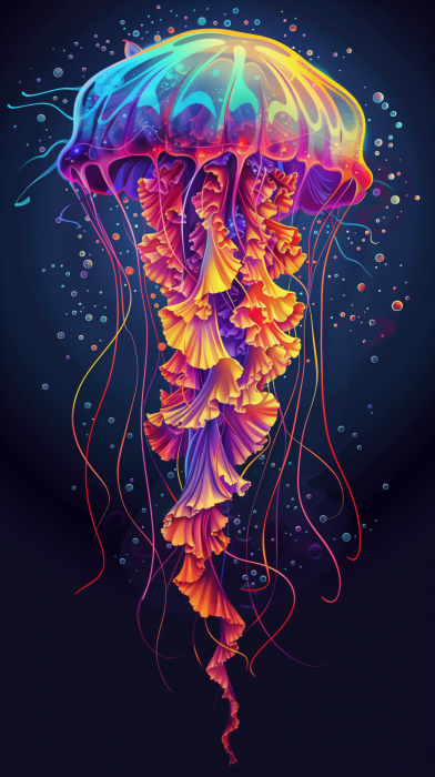 Psychedelic Jellyfish Illustration