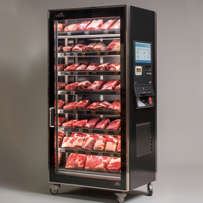 Modern Vending Machine in a High-Tech Setting