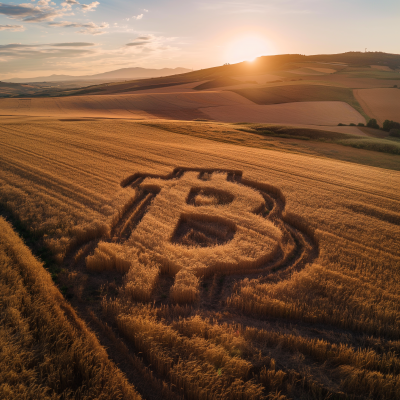 Bitcoin Sunset Landscape