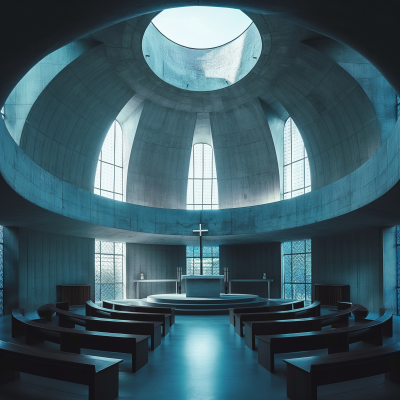 Modern Circular Chapel Interior