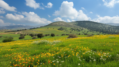 Fertile Spring Landscape in Israel