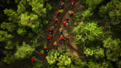 Motorcyclists Participating in Reforestation Project