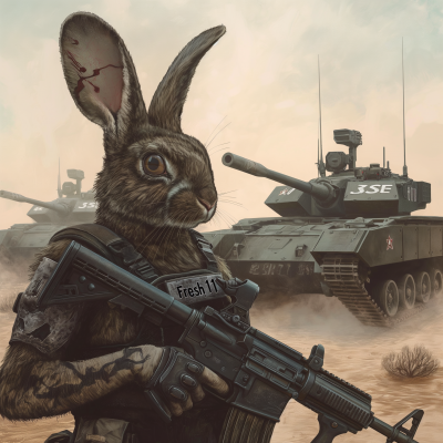 Badass Warrior Rabbit