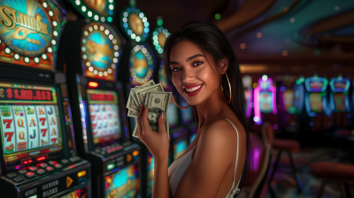 Gorgeous Latina Woman in Casino