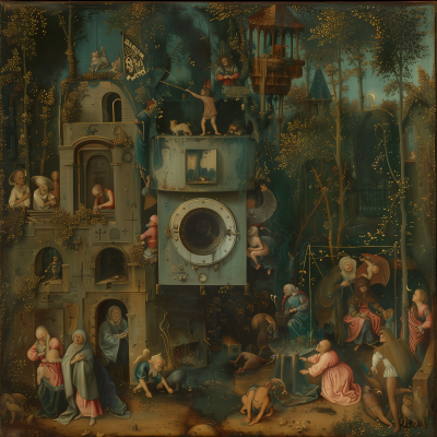 Intricate and Meticulous Bosch-Inspired Painting