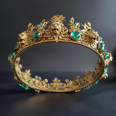 Golden Crown with Emeralds