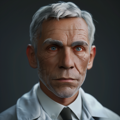 Aging Doctor in a Hyper-Realistic Style