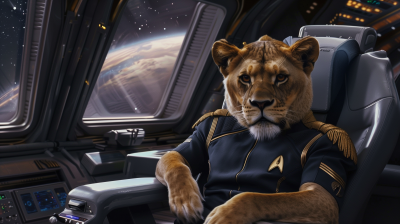 Bipedal Lioness in Starship