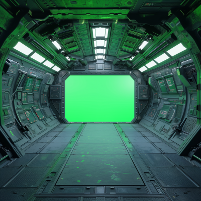 Spaceship Interior Green Screen