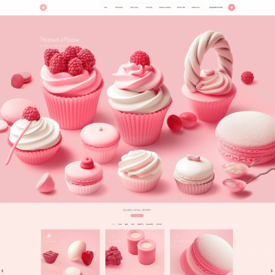 Modern Pastry Shop Webpage Design
