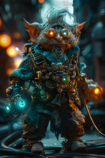 Gnome with Cybernetic Enhancements