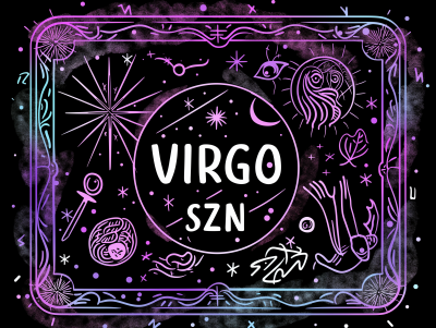 Minimalistic Virgo Zodiac Tarot Card