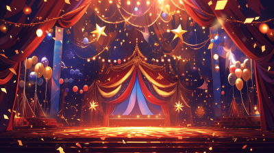 Luxurious Circus Tent Background