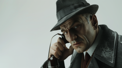 Mafia Character on Old Phone
