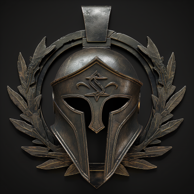 Spartan Helmet with Solana Logo