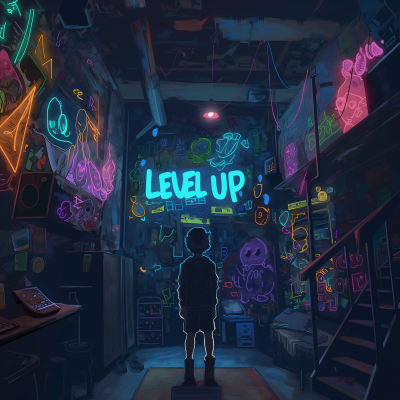 Animated Album Cover with LEVEL UP